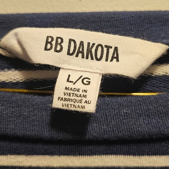 Women’s BB Dakota Long Sleeve Striped Top - Size Large - Picture 2 of 3